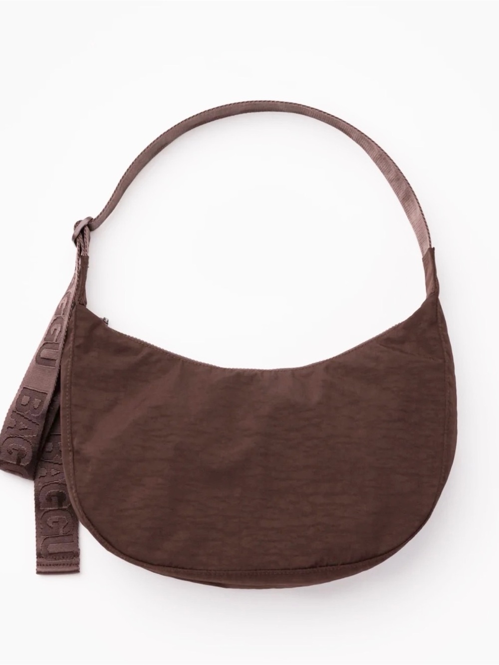 Baggu medium coffee crescent bag